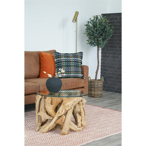 Lampada da Terra Parigi, Ottone, Metallo, 25x25x150 cm, Seven Design