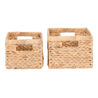 Set di 2 Cesti Portaoggetti Passo, Marrone, Giacinto d'Acqua, 35x24x18 cm, Seven Design