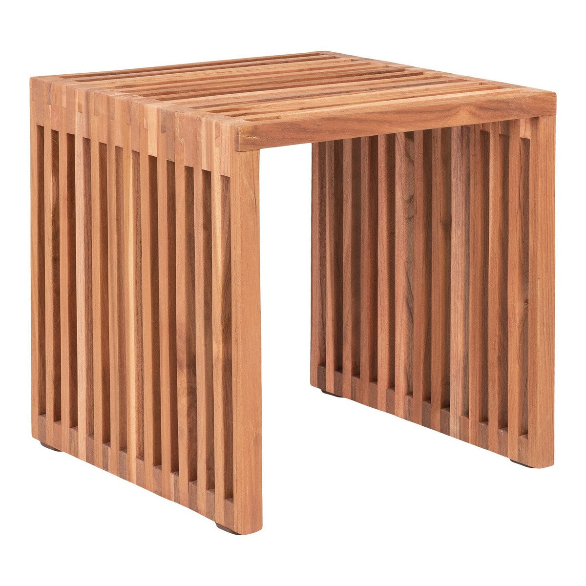 Tavolino Pego, Marrone, Legno, 40x40x40 cm, Seven Design