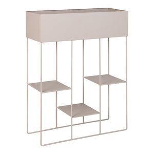 Vaso per Piante Rabo, Beige, Metallo, 60x25x80 cm, Seven Design