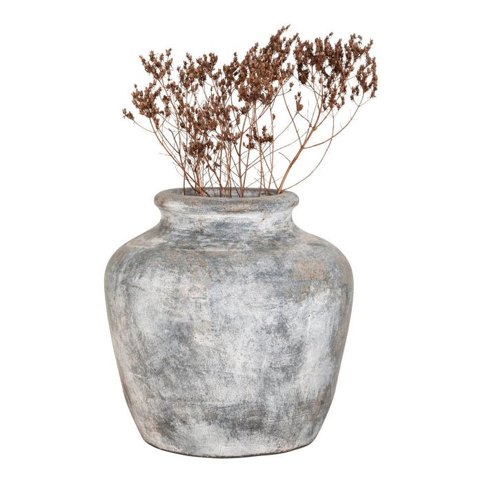 Vaso Decorativo Santo, Grigio, Terracotta, 30x30x30 cm, Epikasa