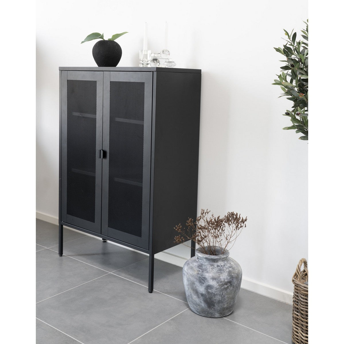 Vaso Decorativo Santo, Grigio, Terracotta, 30x30x30 cm, Epikasa