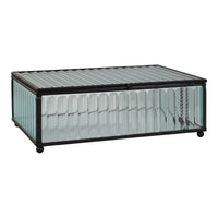 Scatola Portaoggetti Santorini, Grigio, Vetro, 13x20x7 cm, Seven Design