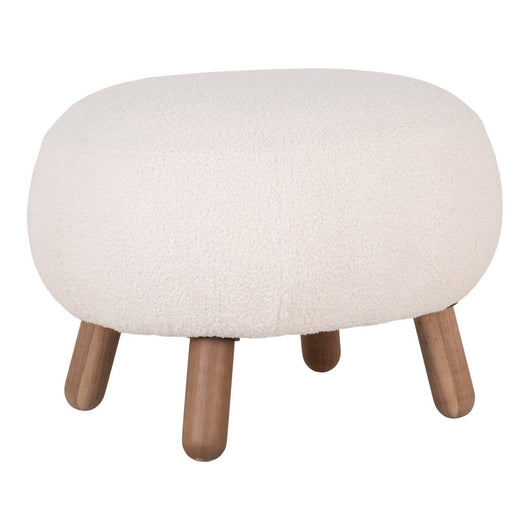 Pouf Savona, Bianco, Poliestere, 50x60x37 cm, Seven Design