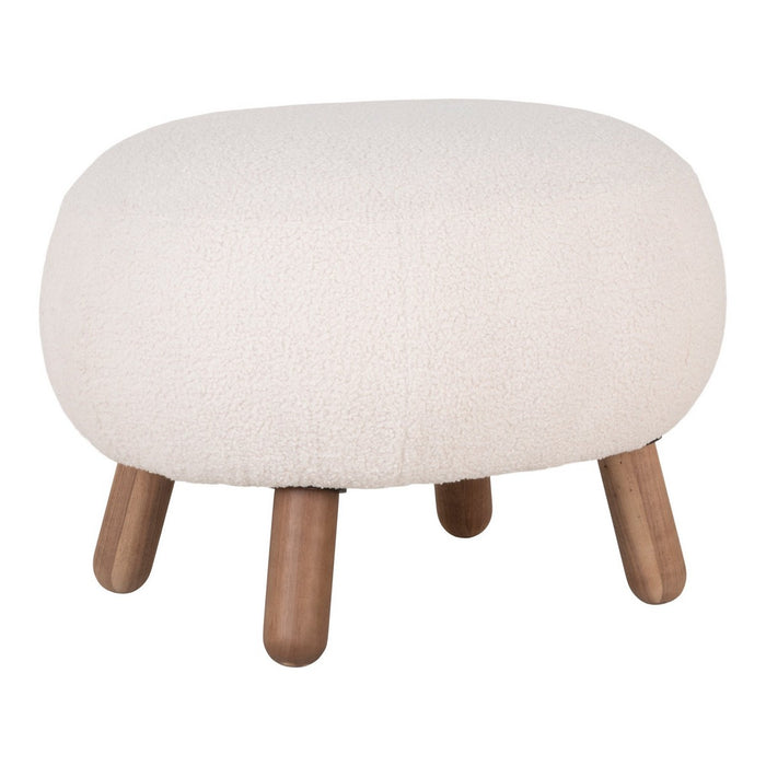 Pouf Savona, Bianco, Poliestere, 50x60x37 cm, Seven Design