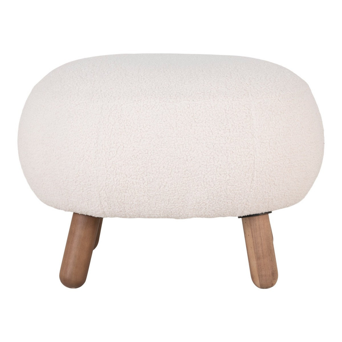 Pouf Savona, Bianco, Poliestere, 50x60x37 cm, Seven Design