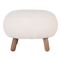 Pouf Savona, Bianco, Poliestere, 50x60x37 cm, Seven Design