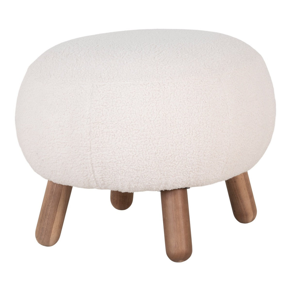 Pouf Savona, Bianco, Poliestere, 50x60x37 cm, Seven Design