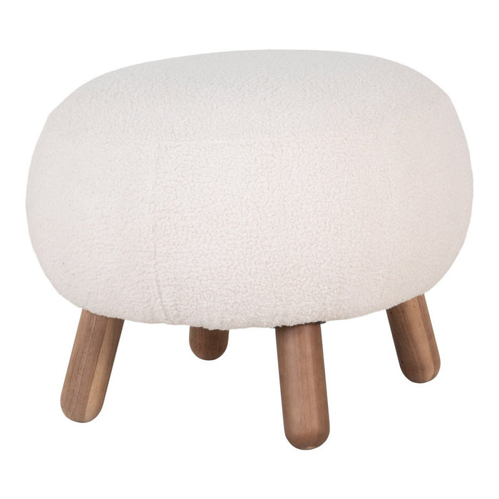 Pouf Savona, Bianco, Poliestere, 50x60x37 cm, Seven Design