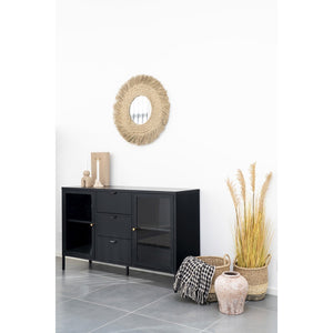 Plaid Side, Nero, Cotone, 180x130x0,5 cm, Seven Design