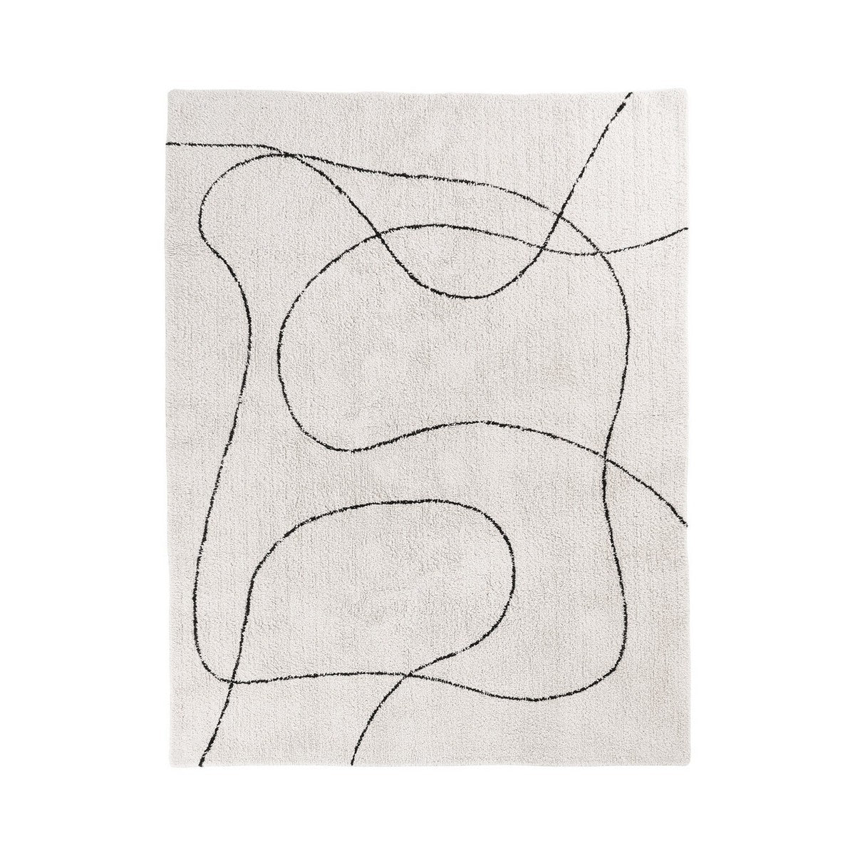 Tappeto Rettangolare Tampa, Bianco, Cotone, 230x160x1 cm, Seven Design