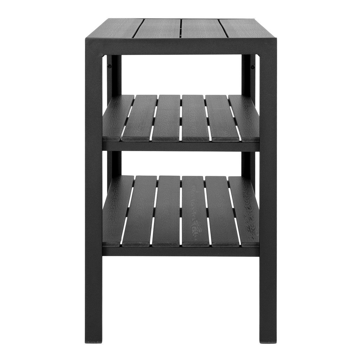 Carrello Taormina, Nero, Polietilene, 75x45x75 cm, Seven Design