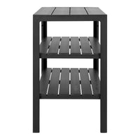 Carrello Taormina, Nero, Polietilene, 75x45x75 cm, Seven Design