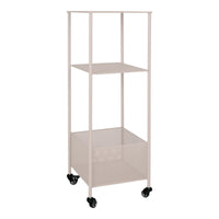 Carrello Torres, Beige, Metallo, 35x35x106 cm, Seven Design