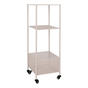Carrello Torres, Beige, Metallo, 35x35x106 cm, Seven Design