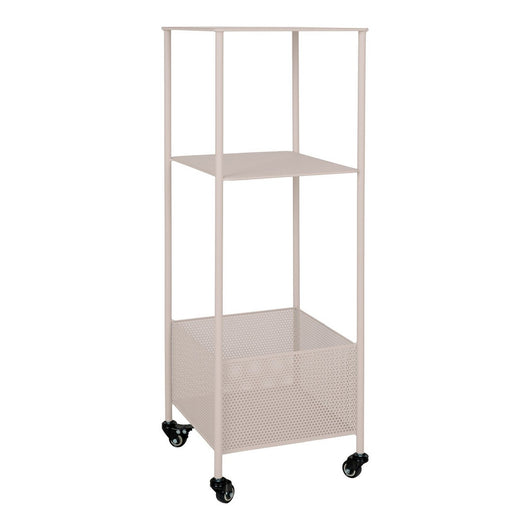Carrello Torres, Beige, Metallo, 35x35x106 cm, Seven Design