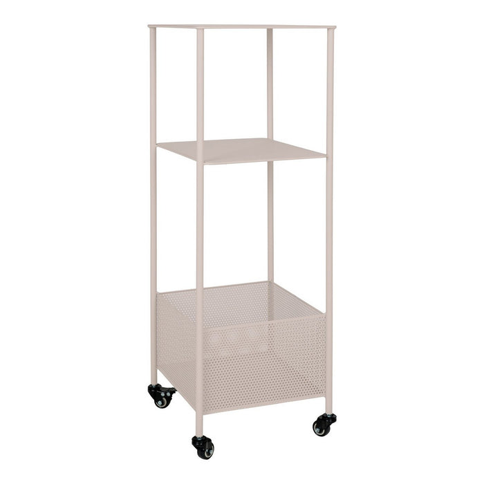 Carrello Torres, Beige, Metallo, 35x35x106 cm, Seven Design