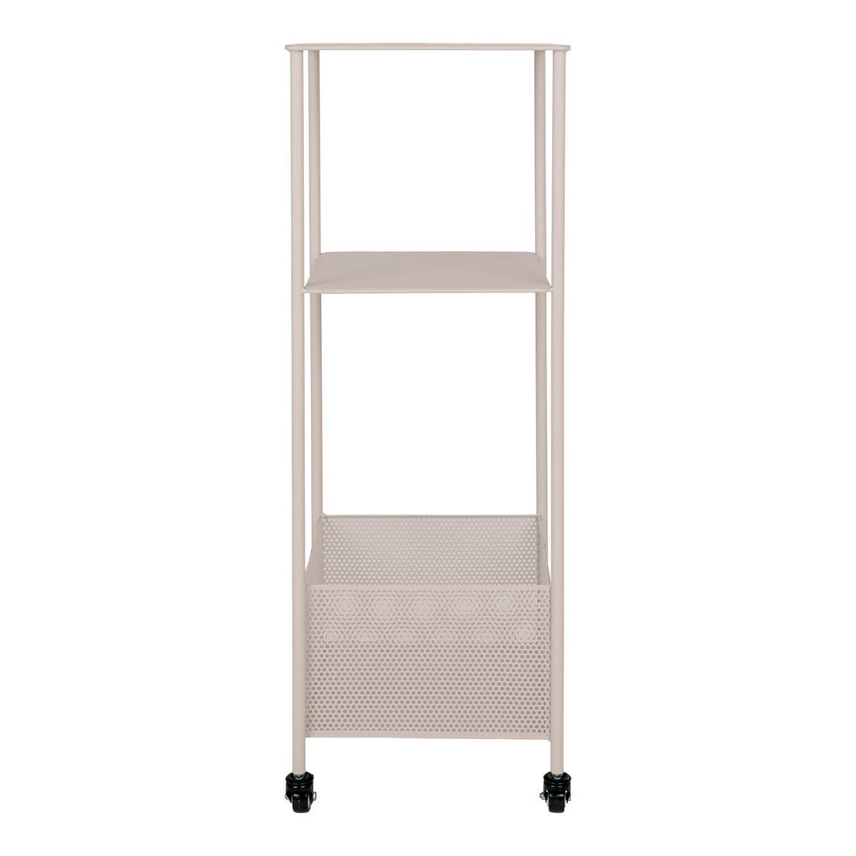 Carrello Torres, Beige, Metallo, 35x35x106 cm, Seven Design