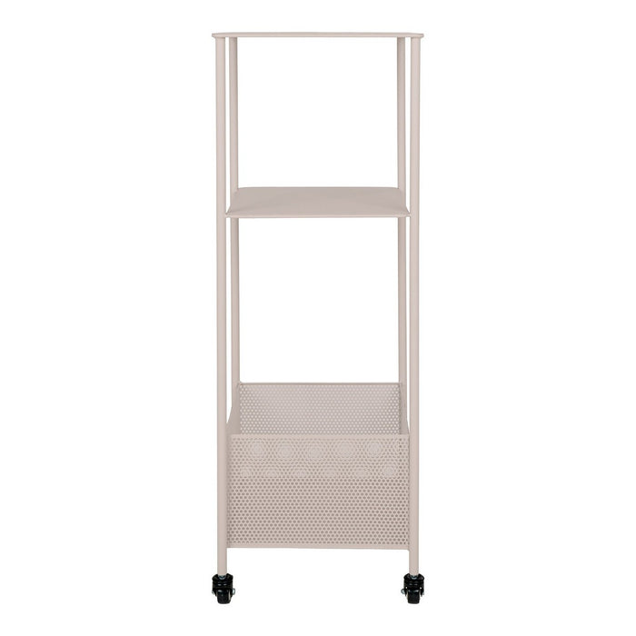 Carrello Torres, Beige, Metallo, 35x35x106 cm, Seven Design