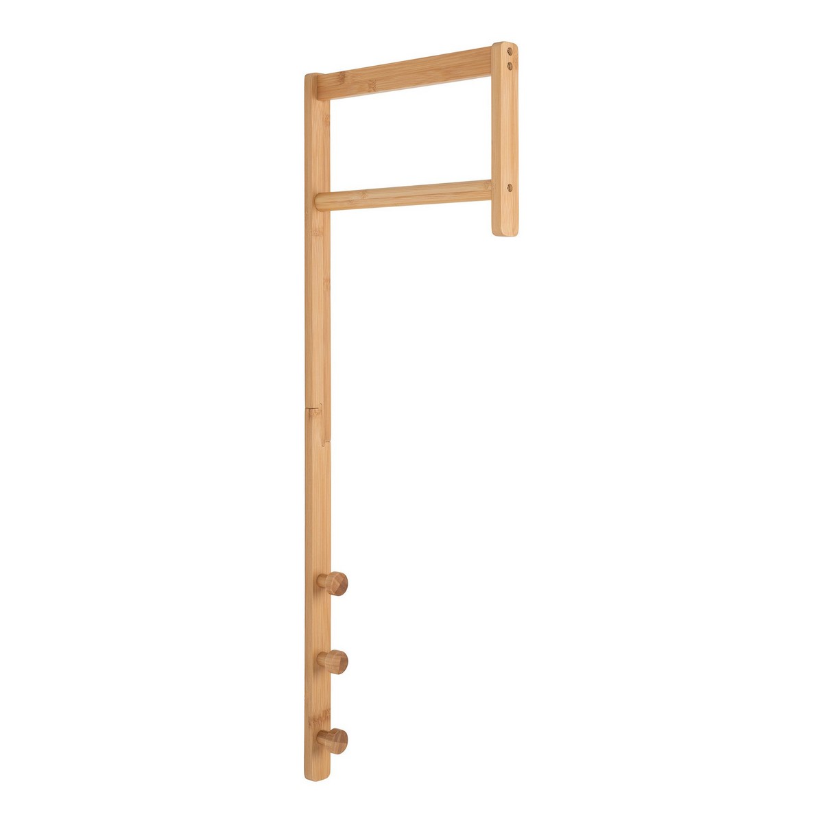 Appendiabiti da Parete Trento, Marrone, Bamboo, 30x3x82 cm, Seven Design