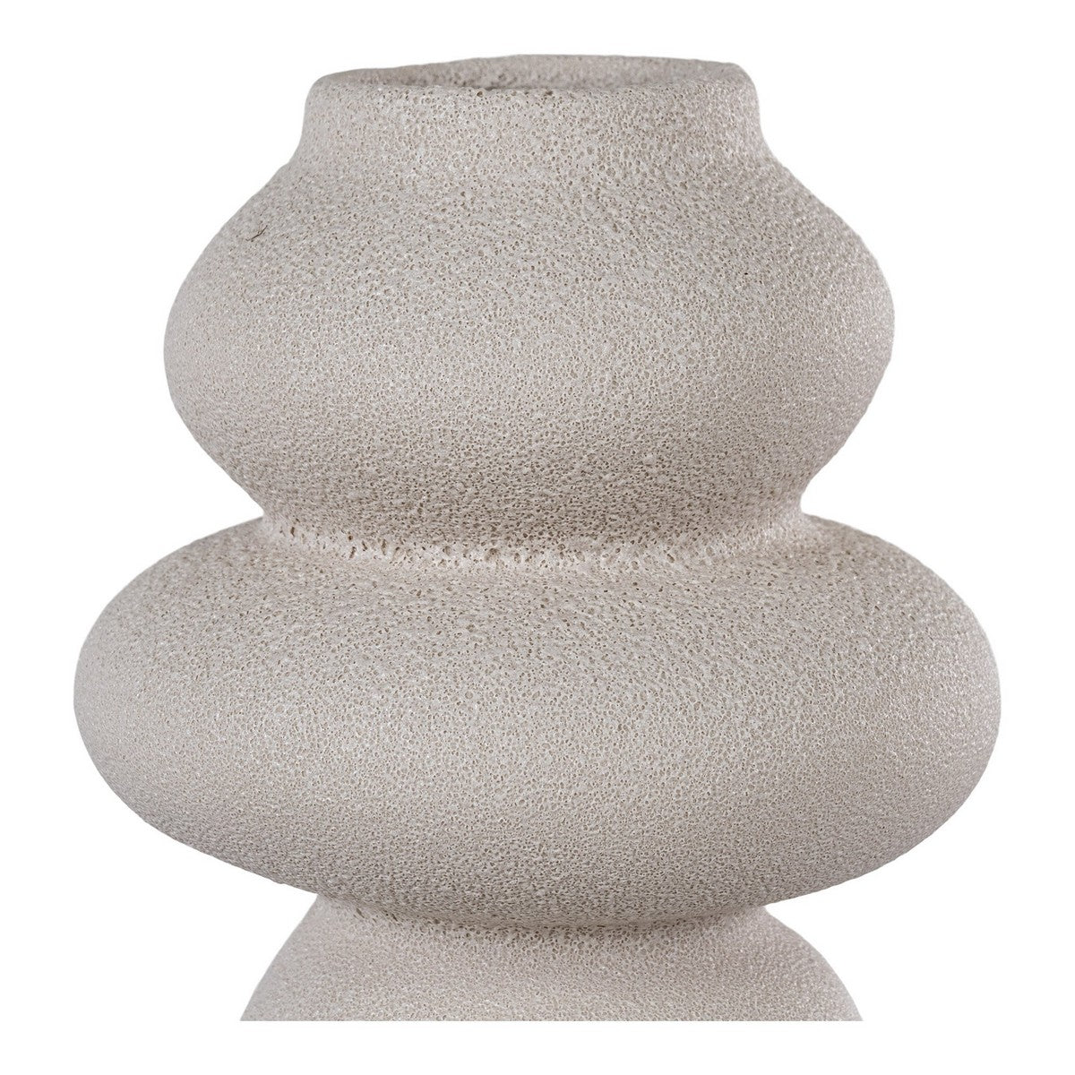 Vaso Decorativo Crocus, Beige, Gres, 14,5x14,5x26,5 cm, Seven Design