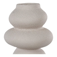 Vaso Decorativo Crocus, Beige, Gres, 14,5x14,5x26,5 cm, Seven Design