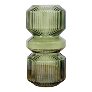 Vaso Decorativo Heather, Verde, Vetro, 12x12x25 cm, Seven Design