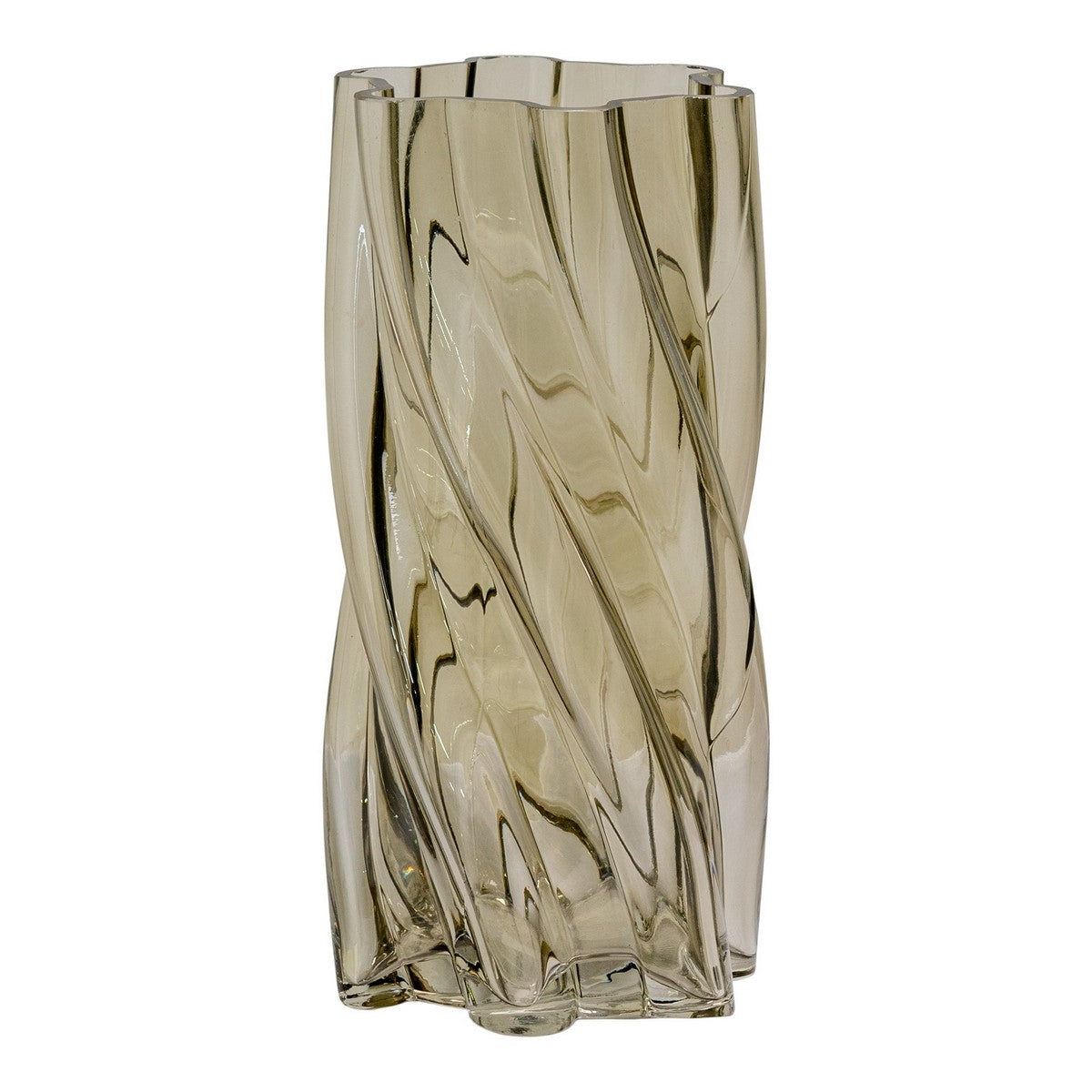 Vaso Decorativo Herb, Verde, Vetro, 12,5x12,5x25 cm, Seven Design