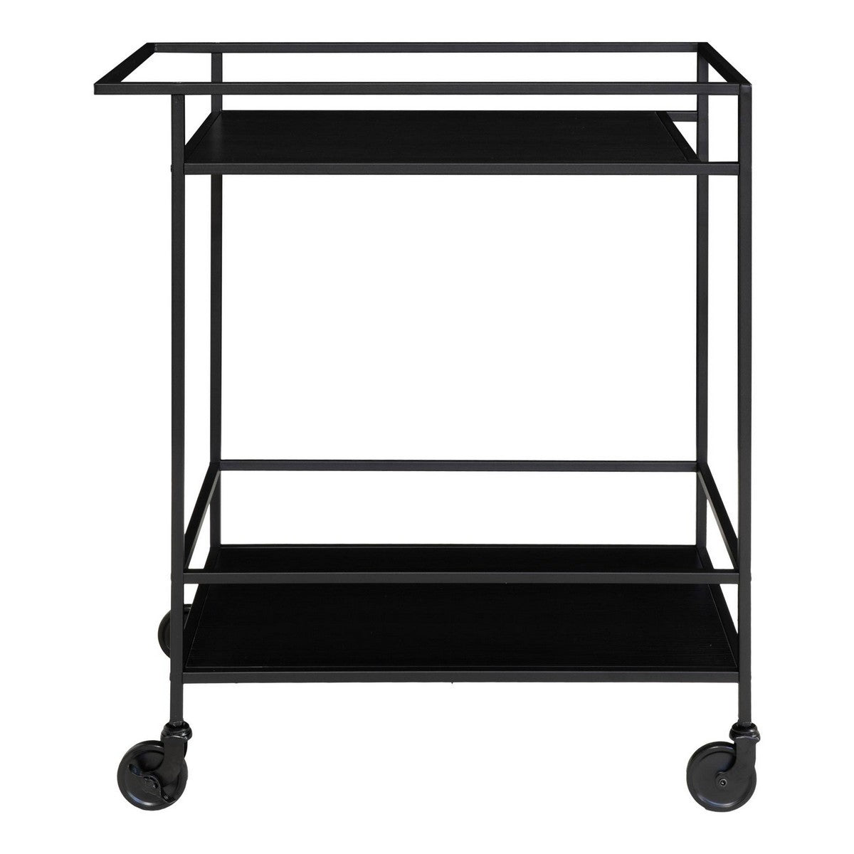 Carrello Vita, Nero, Metallo, 68x40x79 cm, Seven Design