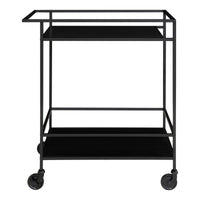 Carrello Vita, Nero, Metallo, 68x40x79 cm, Seven Design