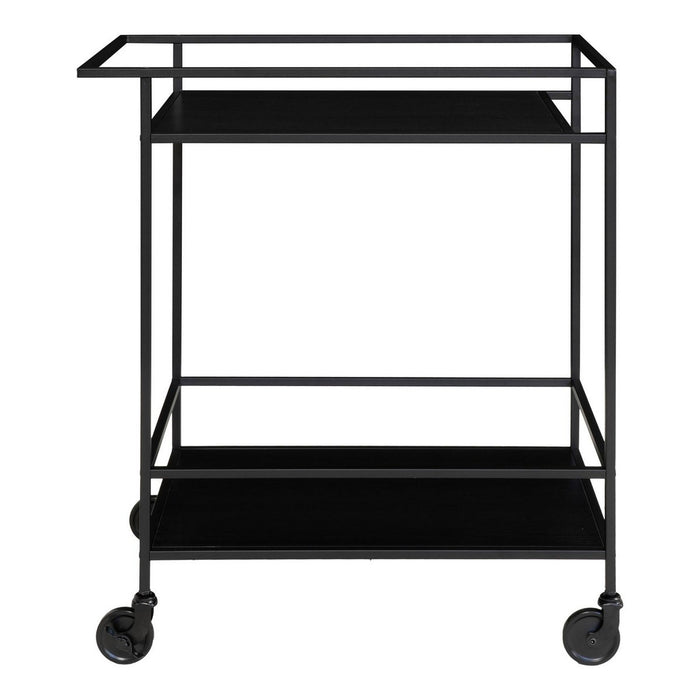 Carrello Vita, Nero, Metallo, 68x40x79 cm, Seven Design