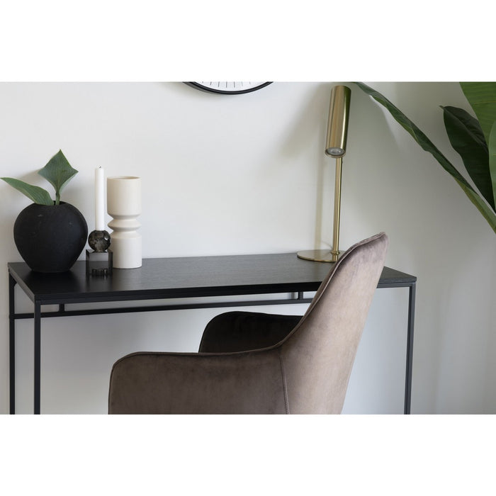 Scrivania Vita, Nero, Metallo, 45x100x75 cm, Seven Design