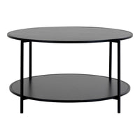 Tavolino Vita, Nero, Metallo, 80x80x45 cm, Seven Design