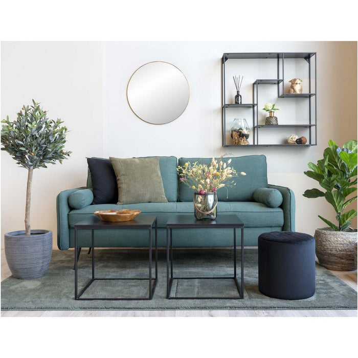 Tavolino Vita, Nero, Metallo, 45x45x45 cm, Seven Design