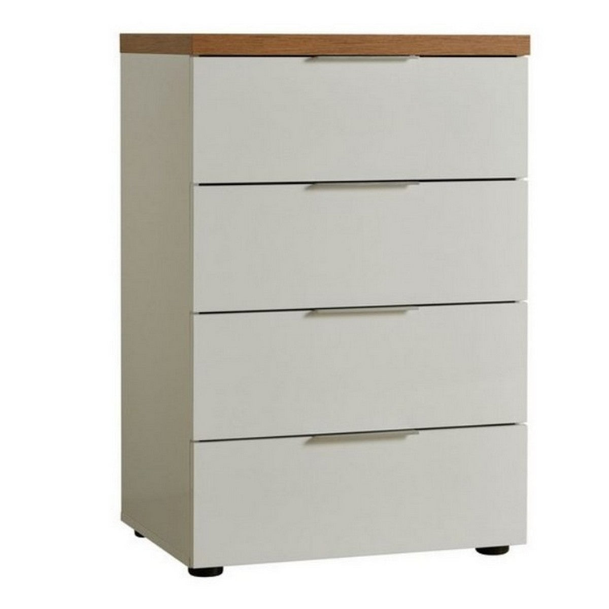 Comodino Idea, Bianco, Truciolare Melaminico, 45x55x43 cm, Seven Design