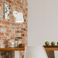 Lampada a Parete Ellie, Bianco, Acciaio, 22x22x24 cm, Seven Design