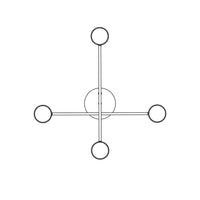 Lampada a Parete Ellie, Bianco, Acciaio, 22x22x24 cm, Seven Design