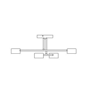 Lampada a Parete Ellie, Bianco, Acciaio, 22x22x24 cm, Seven Design