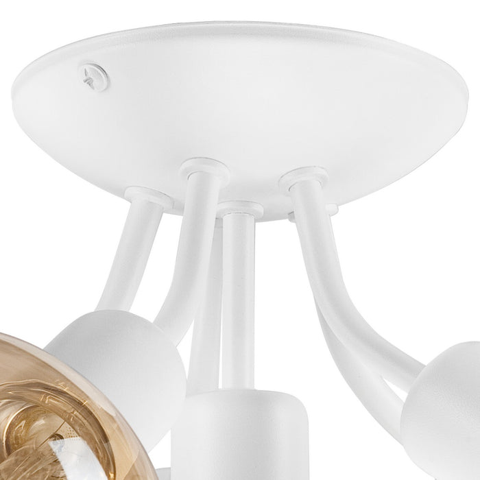 Lampada a Soffitto Viggo, Bianco, Acciaio, 28x28x17 cm, Seven Design