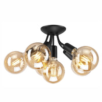 Lampada a Soffitto Viggo, Nero, Acciaio, 28x28x17 cm, Seven Design