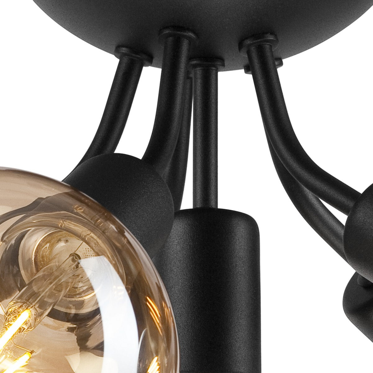 Lampada a Soffitto Viggo, Nero, Acciaio, 28x28x17 cm, Seven Design