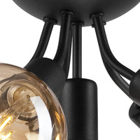 Lampada a Soffitto Viggo, Nero, Acciaio, 28x28x17 cm, Seven Design