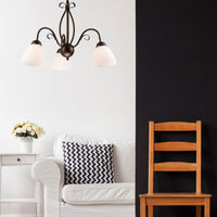 Lampada a Sospensione Adelle, Marrone, Acciaio, 50x50x67 cm, Seven Design