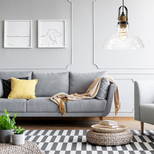 Lampada a Sospensione Matteo, Ottone, Acciaio, 28x28x112 cm, Seven Design