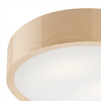 Lampada a Soffitto Eveline 2, Marrone, Legno, 37x37x8 cm, Seven Design