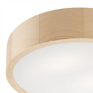 Lampada a Soffitto Eveline 2, Marrone, Legno, 37x37x8 cm, Seven Design