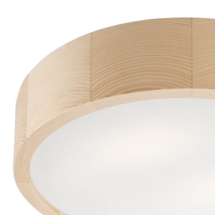 Lampada a Soffitto Eveline 2, Marrone, Legno, 37x37x8 cm, Seven Design