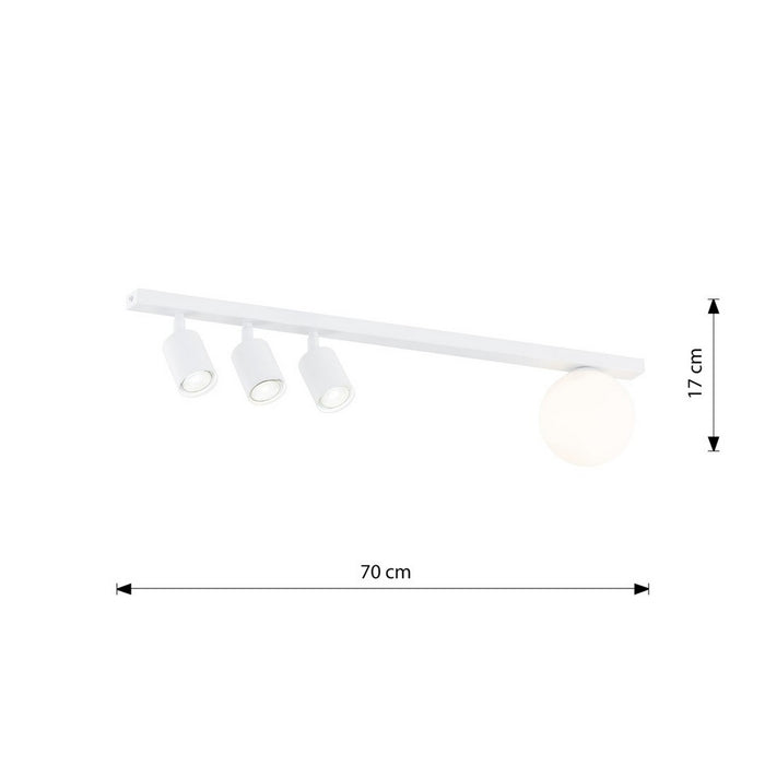 Lampada a Soffitto Eveline 2, Marrone, Legno, 37x37x8 cm, Seven Design