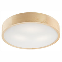 Lampada a Soffitto Eveline 4, Marrone, Legno, 47x47x8 cm, Seven Design