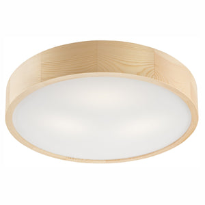 Lampada a Soffitto Eveline 4, Marrone, Legno, 47x47x8 cm, Seven Design